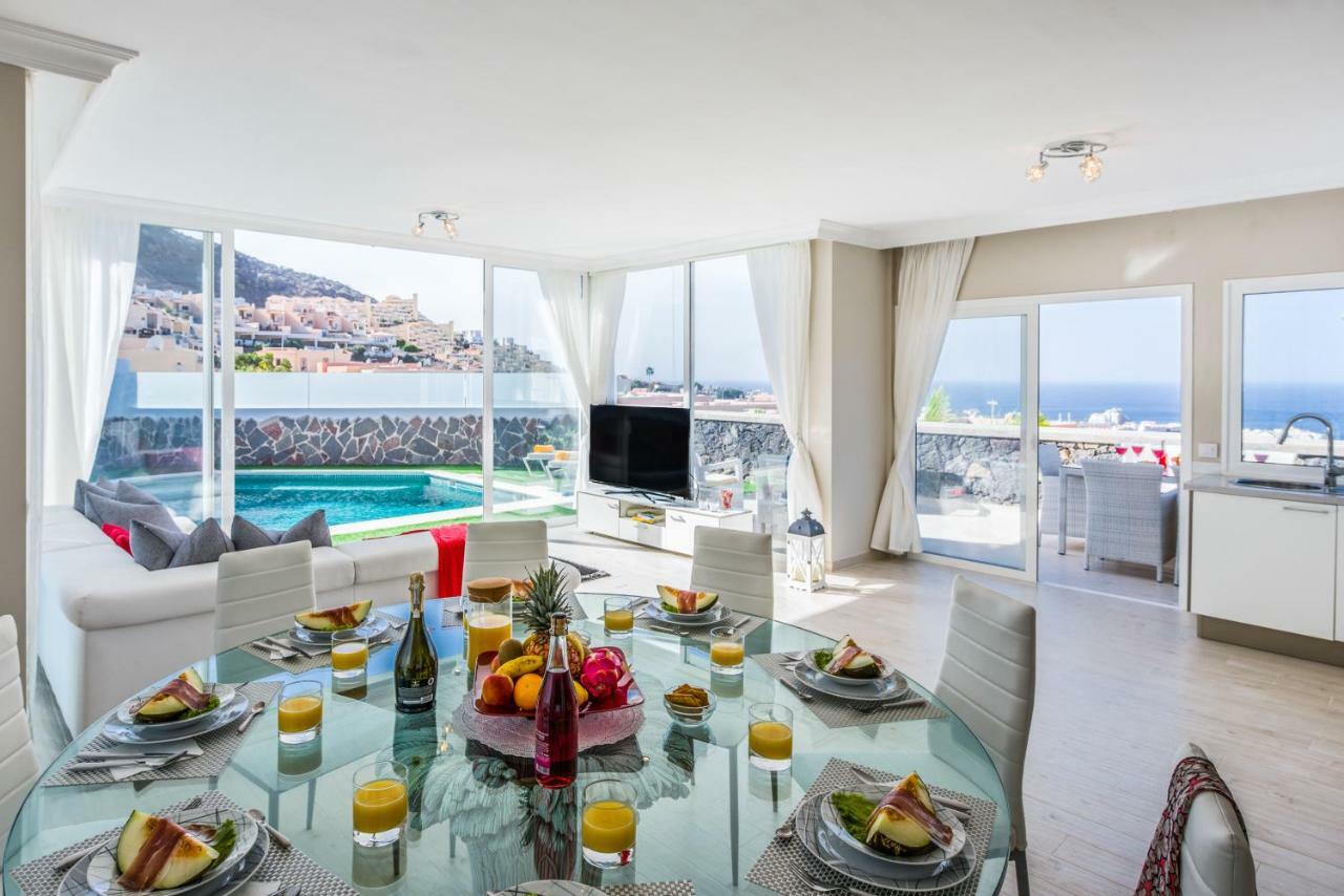 Luxury White Villa With Sea View, Heated Pool Costa Adeje  Exteriér fotografie